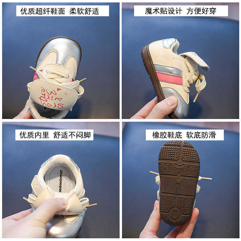 Athletic Outdoor Spring baby puff shoes for boys and girls Korean version comfortable German training shoes fashionable and versatile ugly and cute ca