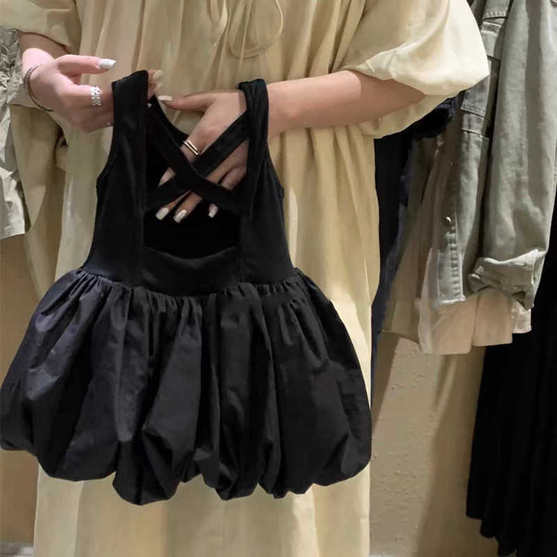 Girl's Dresses Ningli children's clothing, girls' backless little black dress, girls' Korean flower bud dress, children's flu
