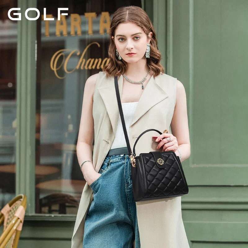 GOLF Mini Crossbody Bags Women Elegant Wallet Bucket Boston Handbags Square Gge Small Shoulder Brand Designer Bag