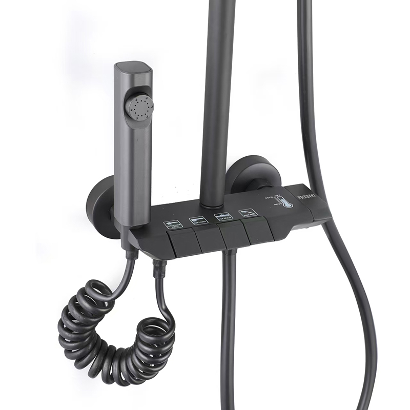 Modern High-Efficiency Showerhead with Multiple Settings and Digital Flow Control