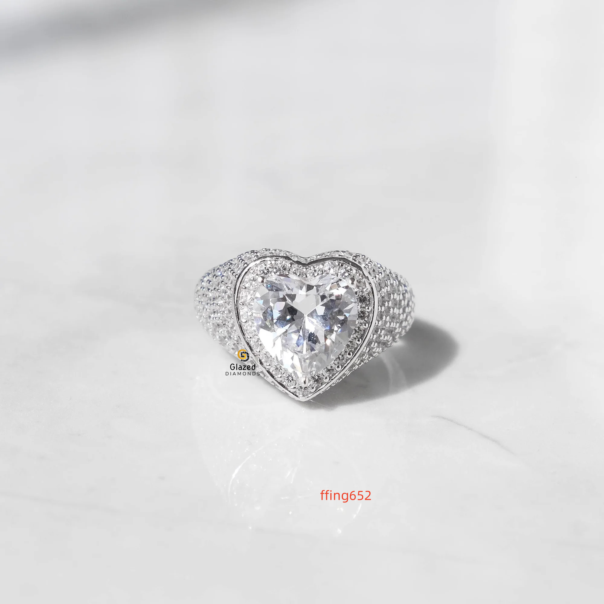 Industry Trending Diamond Jewelry Hip Hop Ring Crafted in 925 Sterling Silver Moissanite Diamond Ring Enhanced VVS Clarity