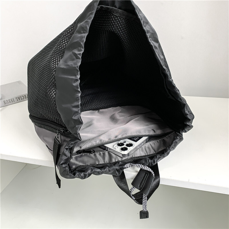 Drawstring basketball bag for men women's exercise multifunctional large capacity backpack, drawstring sports and fitness backpack