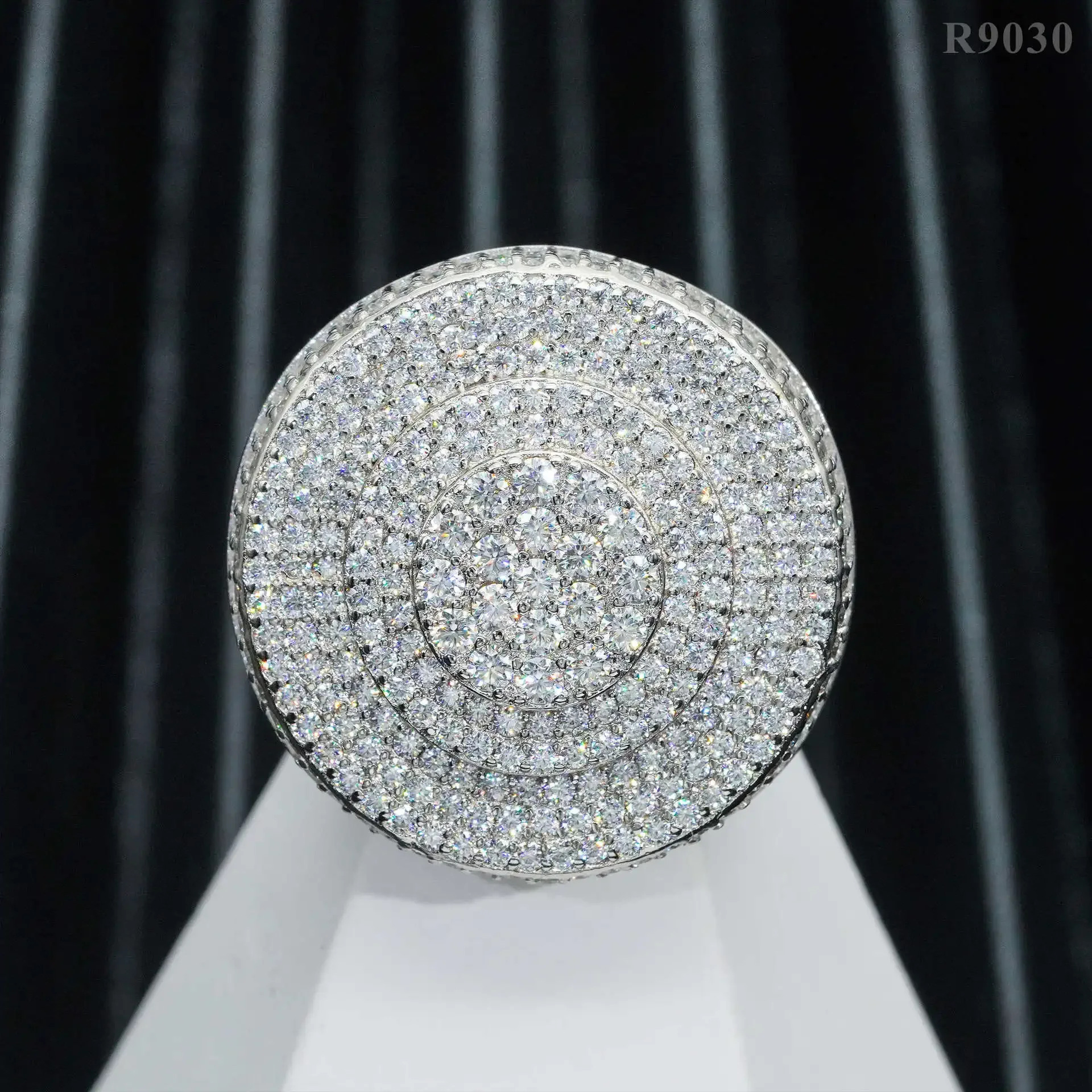 New Modern Moissanite Rings for Men Hip hop Mosaic Ring Original 925 Sterling Silver Jewelry Moissanite Diamond Rings for Men