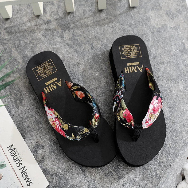 Women Summer EVA Slipper Bohemian Satin Ribbon Female Flip Flop 2024 Beach Simple Leisure Ladies Shoes Sandal Chaussure Femme 250314