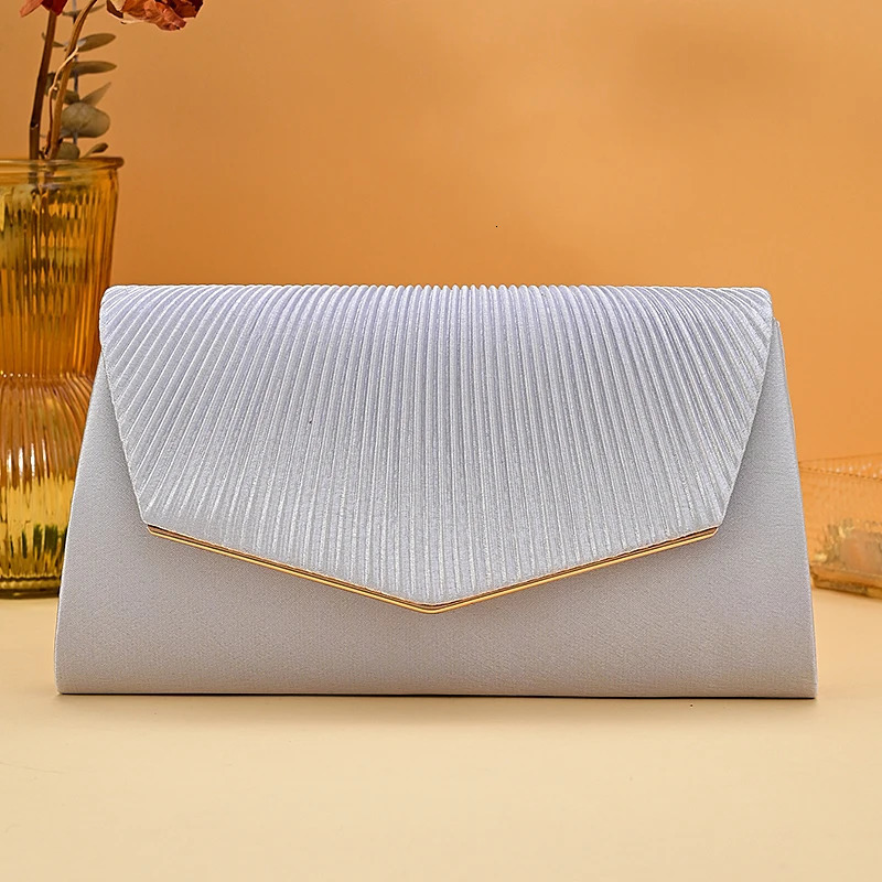 pleated cover wallet handbag bag evening shoulder bag womens wedding party bag 250311