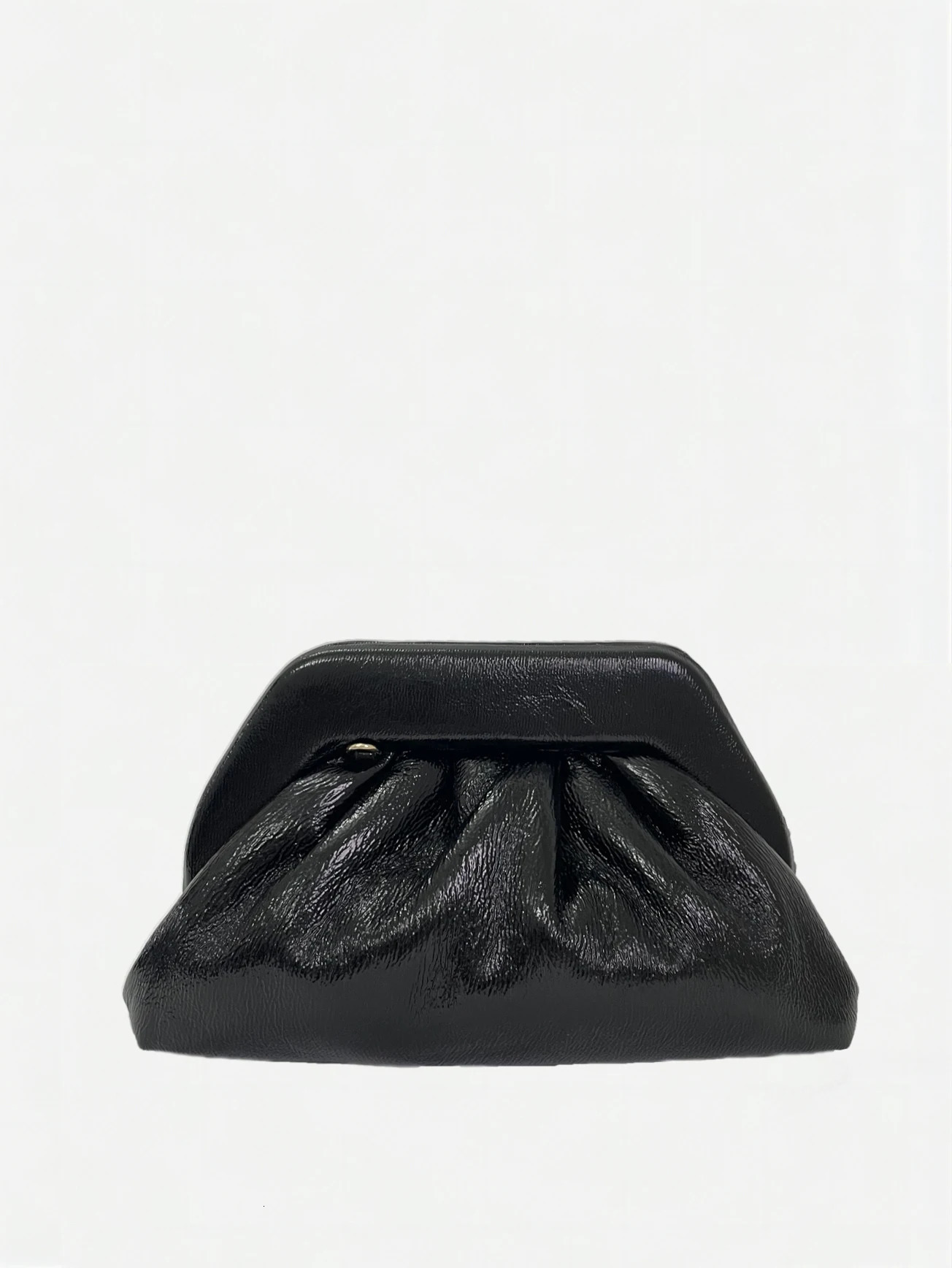 Womens high-end PU solid color handbag lined with a random color lightweight dinner bag suitable for dinners weddings and p 250311