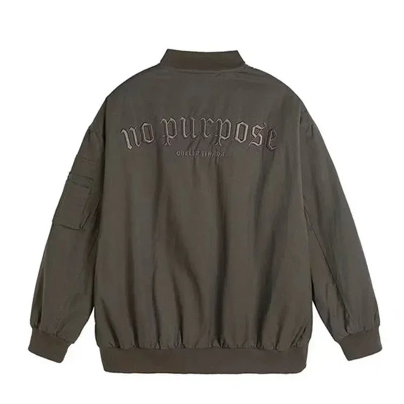 Autumn mens letter ed bomber jacket street aesthetic baseball uniform casual loose motorcycle 250313
