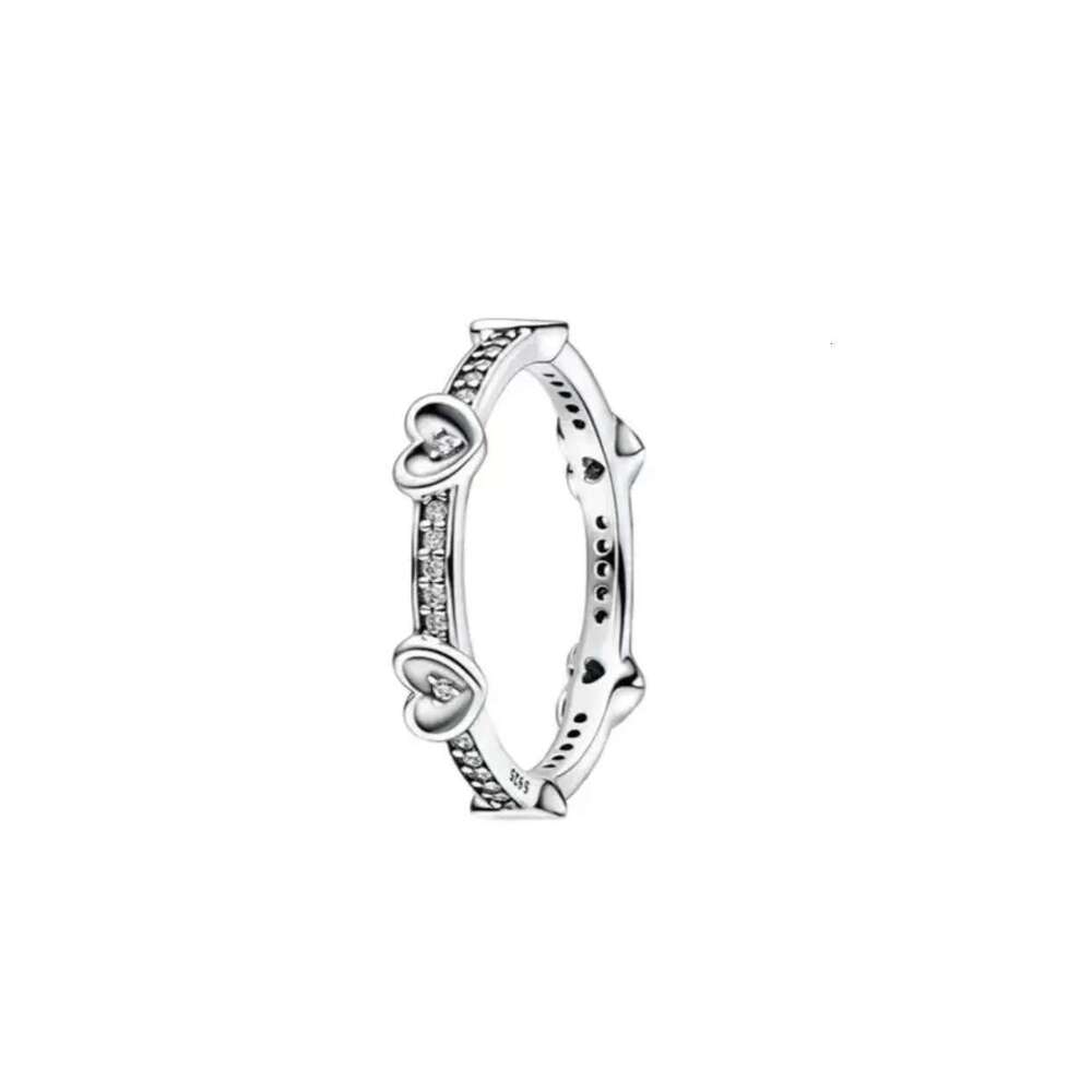 925 Sterling Silver Sweet Flower Sun Heart Cymbidium Zircon Stack Wear Ring For Valentine's Day Fine Jewelry Gift For Women
