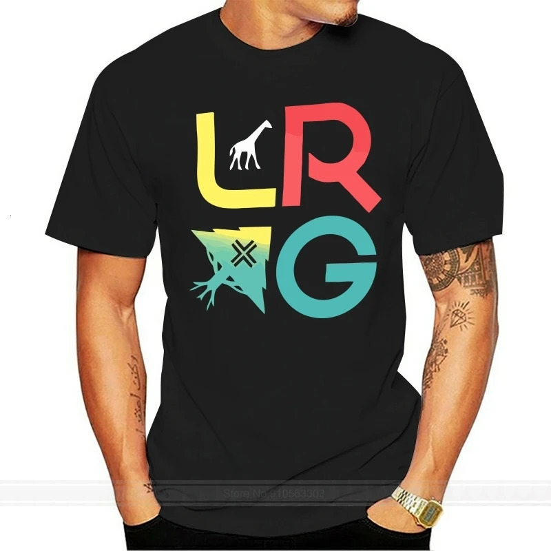 Lrg MenS Stacked Icons Short Sleeve T Shirt Black Tee T-Shirts Street Wear Cloth Good Quality T Shirt Men Casual Print T Shirt 250314