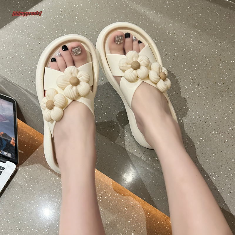 2025 Summer New Cool for Women, Sweet and Unique, Flower Design, Versatile, Beach Double Wear Slippers 1 ddmypanda