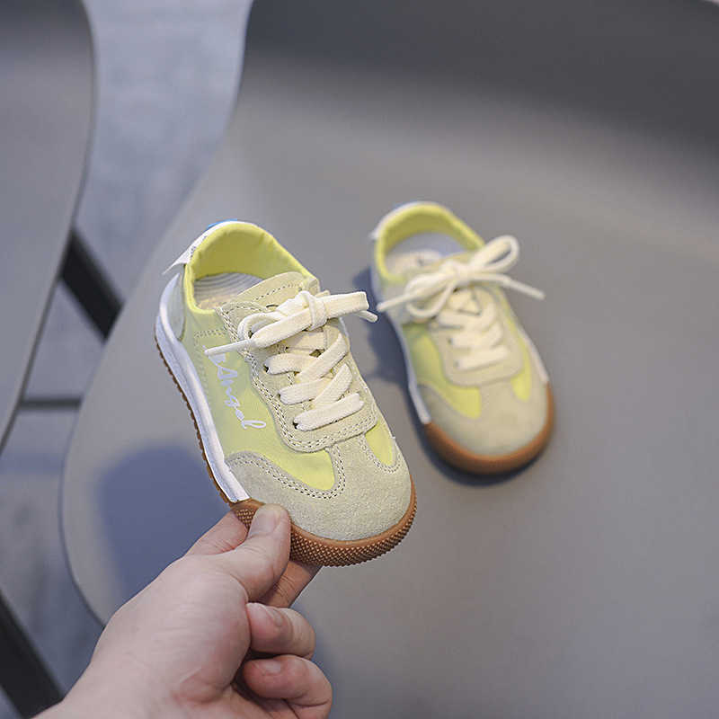 Athletic Outdoor Anti slip soft sole Velcro casual boys sports shoes fashionable board shoes breathable genuine leather training shoesY250314T30H