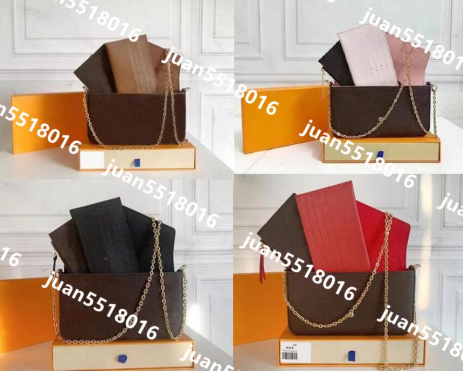 Special Offer 26US Big Discount High Quality Designer Woman bag tote wallet with box handbag purse ladies shoulder bags letters flowers grid serail code three in one