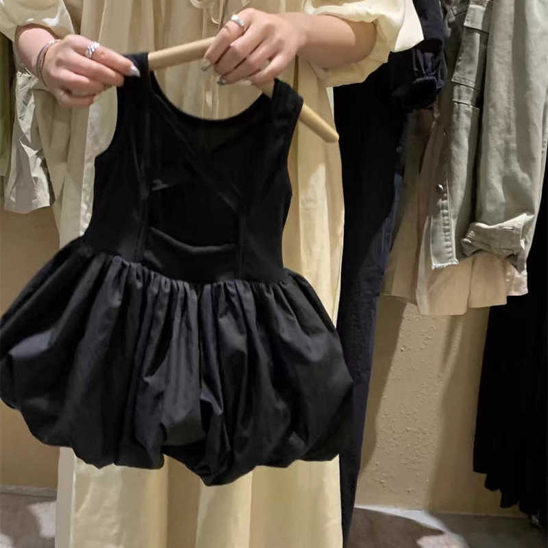 Girl's Dresses Ningli children's clothing, girls' backless little black dress, girls' Korean flower bud dress, children's flu