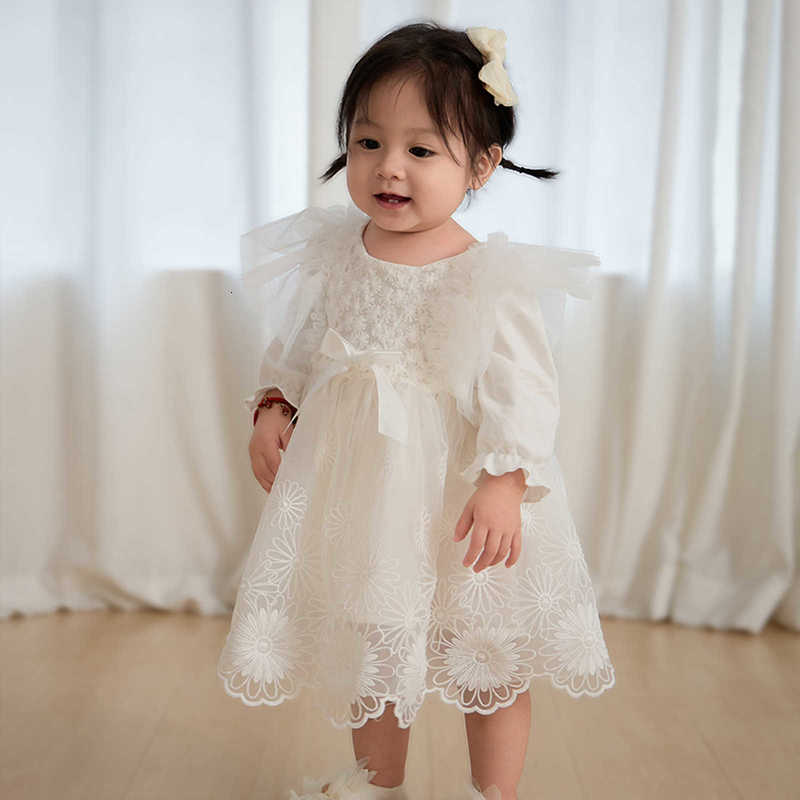 Girl's Dresses Women's Treasure One Year Old Dress Autumn Women's High End Baby Dress Long Sleeve New Baby Dress