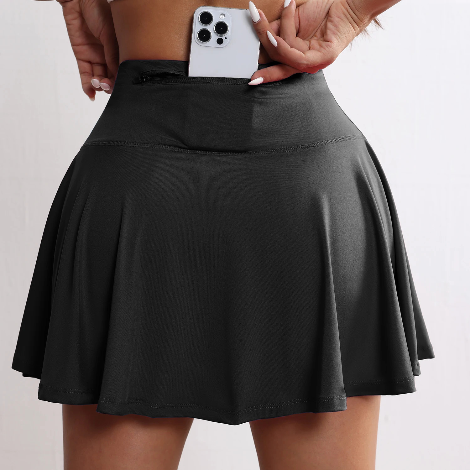 Chreisure Pleated Tennis Skirt for Women with 4 Pockets High Waisted Athletic Golf Skorts Skirts for Running Casual Activewear 250314