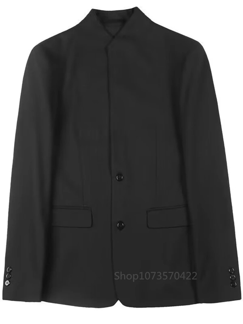 Mens whiteblack jacket single chest formal mens stage clothing 250313