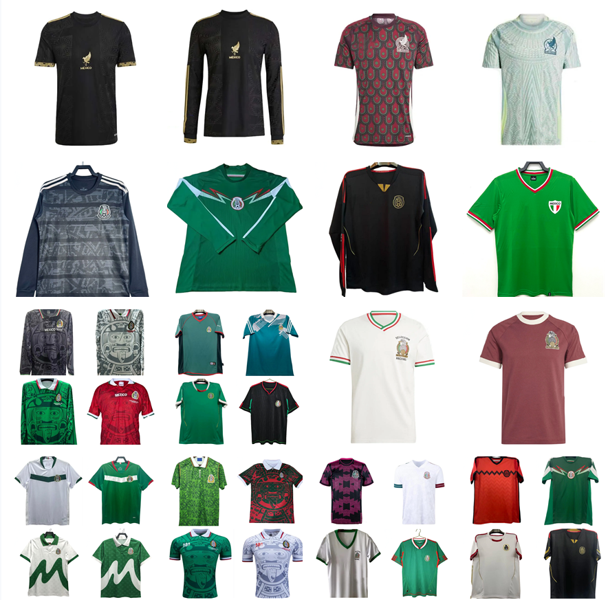 2024 2025 Mexico soccer jerseys 1970 2006 H.LOSANO CHICHARITO ALVAREZ 24 25 football shirt ALVARADO RAUL CORDOVA R.MARQUEZ G.DOS SANTOS Men kids Retro 86 95 96 98 10 11 12
