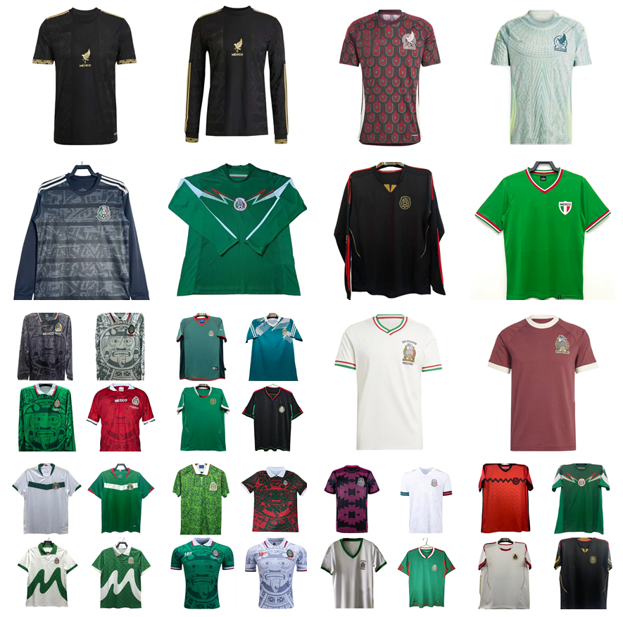 2024 2025 Mexico RAUL CHICHARITO Soccer Jerseys 24 25 DOS SANTOS H.LOZANO A. GUARDADO CORDOVA R.MARQUEZ G.DOS SANTOS Retro 1970 86 95 96 98 06 10 11 Men Kids Football Shirts
