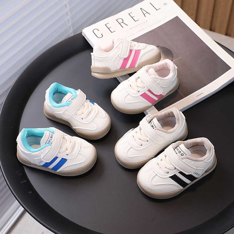 Athletic Outdoor 2025 autumn new baby shoes versatile board shoes for boys and girls German training shoes soft soled anti slip baby walking shoesY250