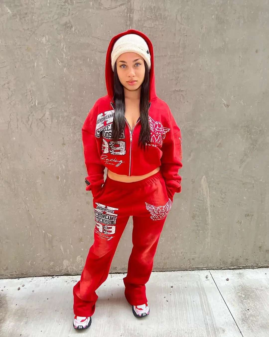 Y2k Streetwear Hip-Hop Men Letter Printed Casual Hooded Sweatshirt Haruku Gothic Sweatpants Couple Sportswear Set