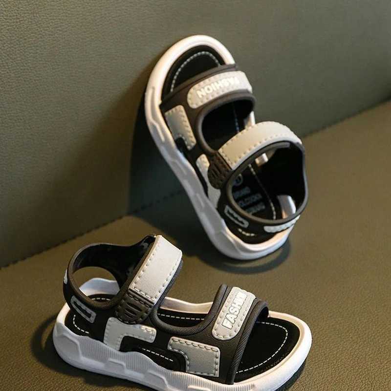 Summer new soft beach shoes small medium and large childrens sports and leisure nylon buckle sandalsT250315