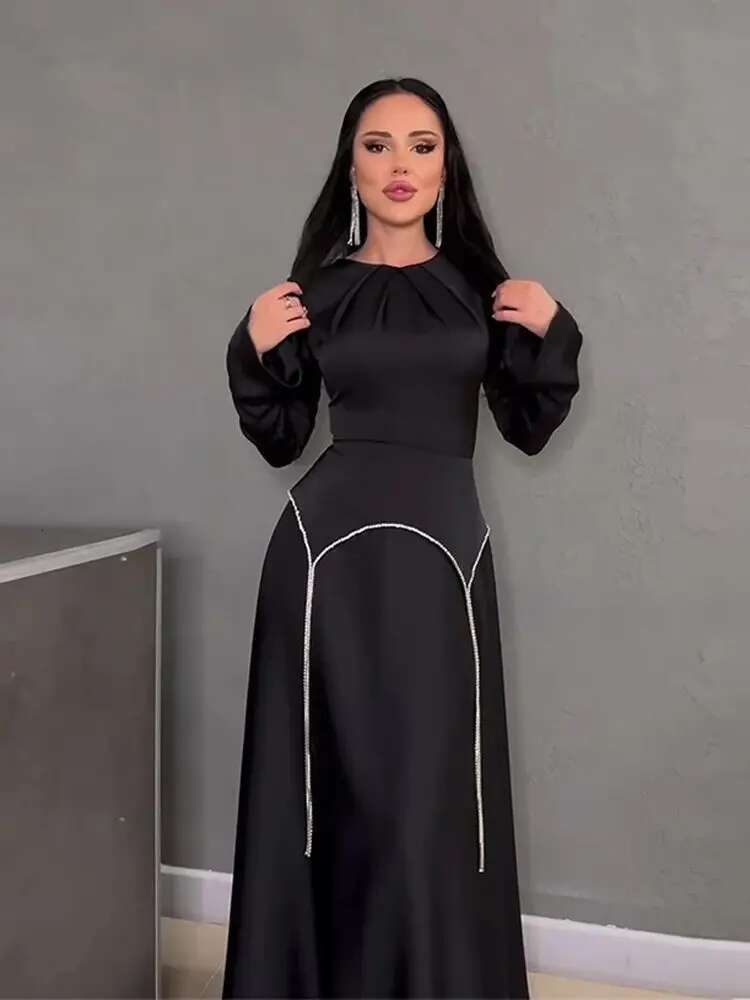 Ramadan Eid Satin Abaya Islam Muslim Dress Prayer Clothes African Dresses For Women Robe Musulmane Femme Vestidos Para Mujer