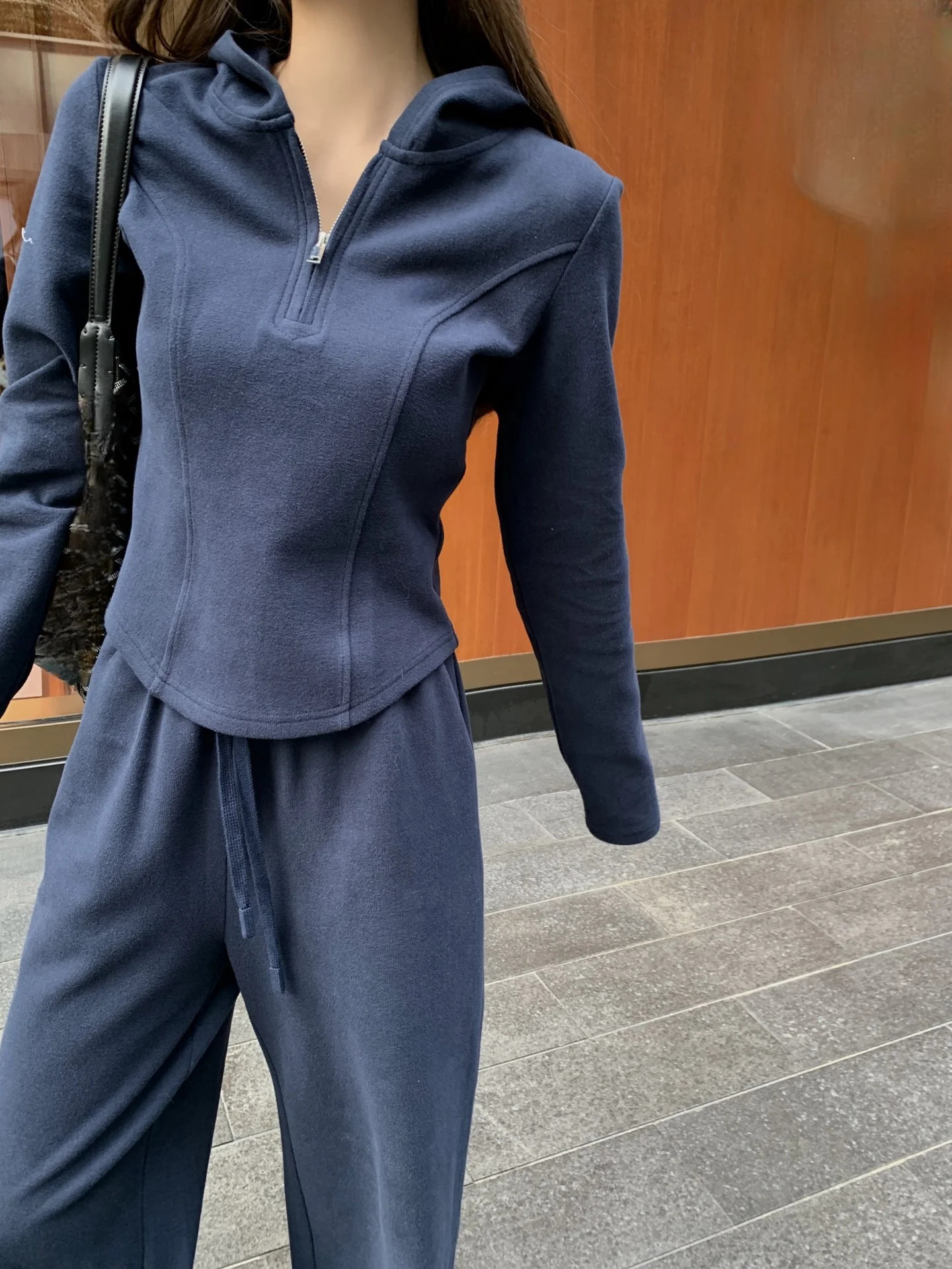 25 SpringSummer Hooded Casual Set Trouser Suits Top Womens Suit Woman Clothes 2 Pieces Pants Elegant Sets Su 250313
