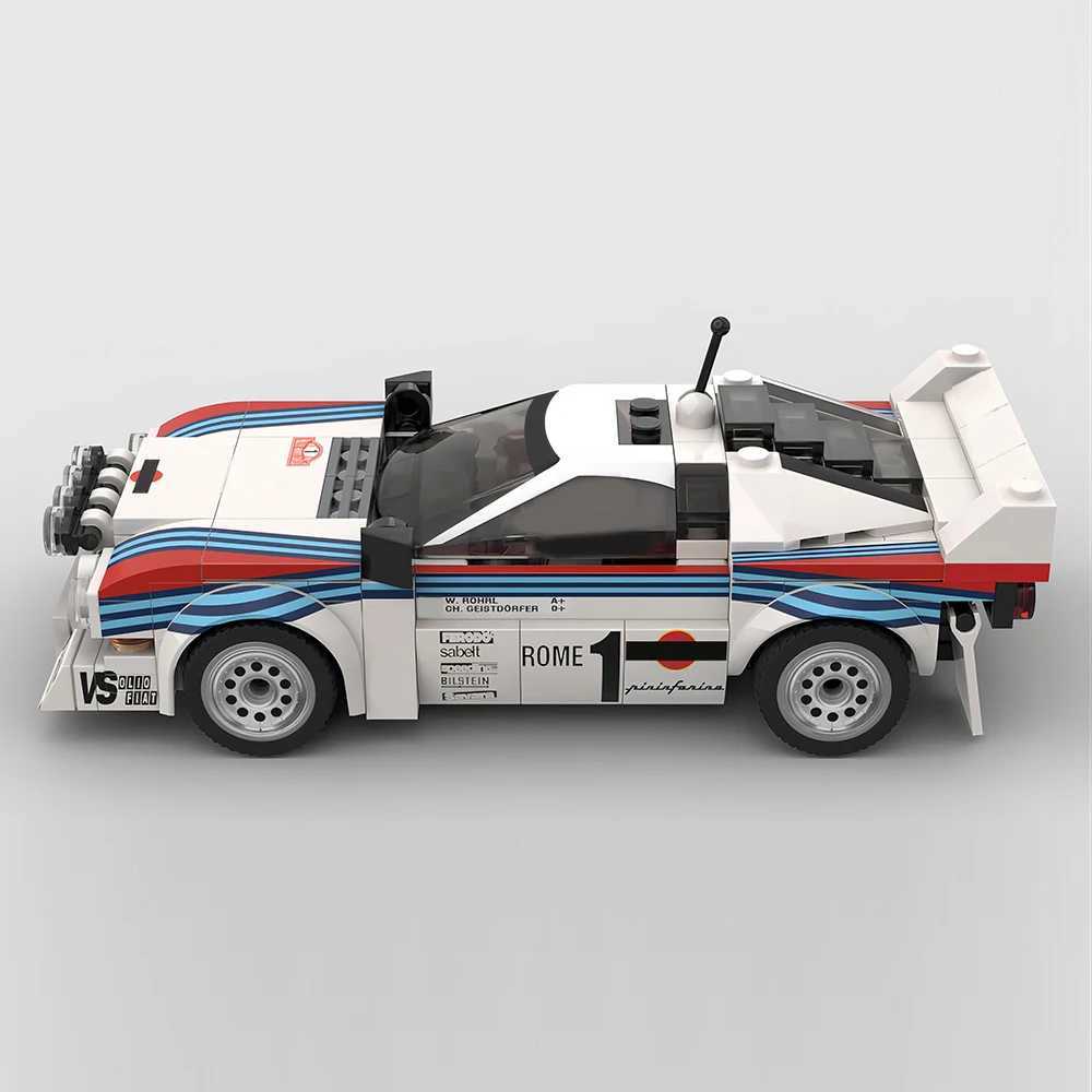 244 MOC Lancia Rally 037 Martini Racing -1983 Monte Carlo Rally Champion Building Blocks DIY Toys B New Years Holiday Gift Y250315