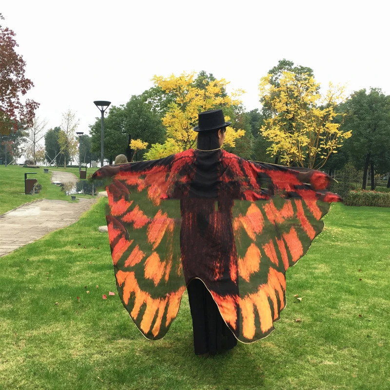 Fashion Butterfly Wing Polyester Beach Towel Corner Scarf Womens Christmas Gift Summer Printed Towel Fashion Womens Clothing 250314