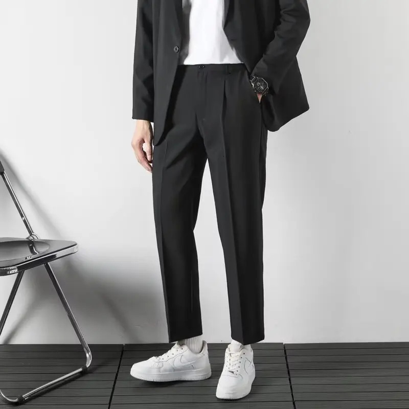 Spring and Autumn Winter Mens Social Pants Elegant Dresses Classic Trouser Set Clothing Customization 250313