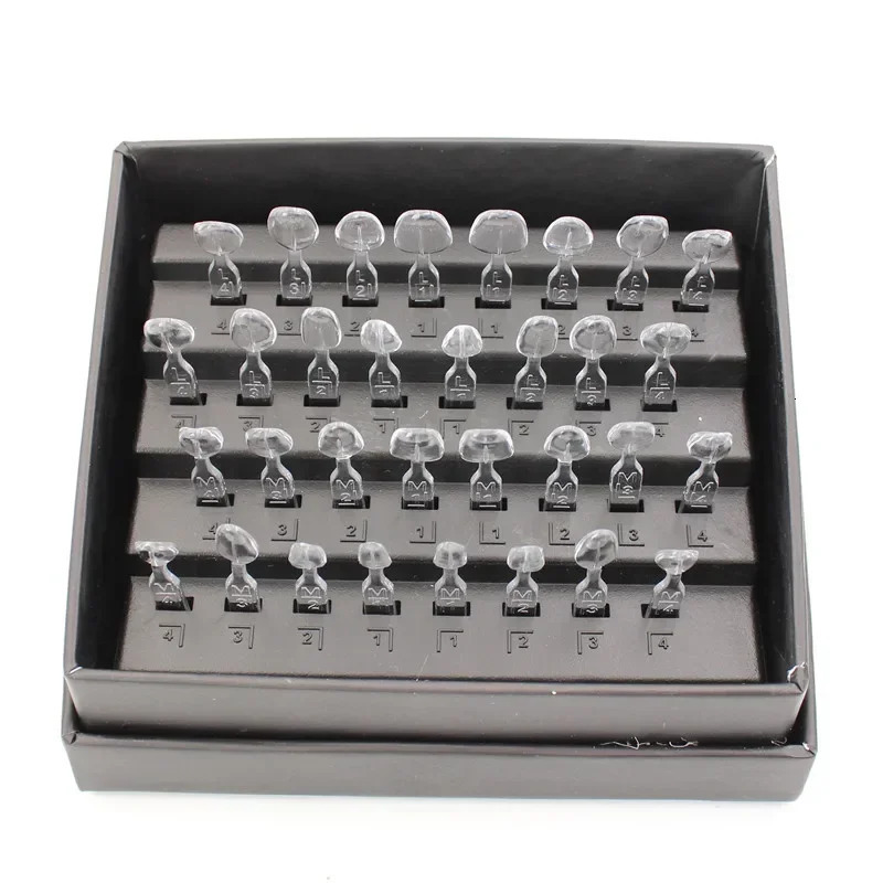 32pcs/Set Dental Veneer Mould Kit Composite Resin Mold Light Cure Autoclave Anterior Front Teeth Mould Teeth Whitening Tools 250314