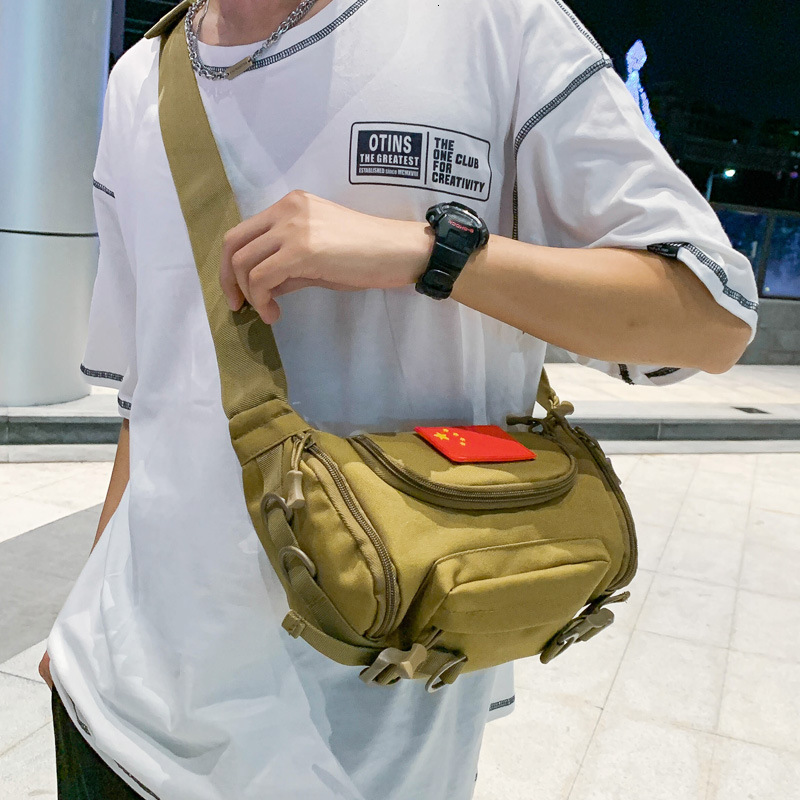 Tactical waist outdoor military fan large capacity and women's cycling casual men's one shoulder crossbody bag, sports road sub bag