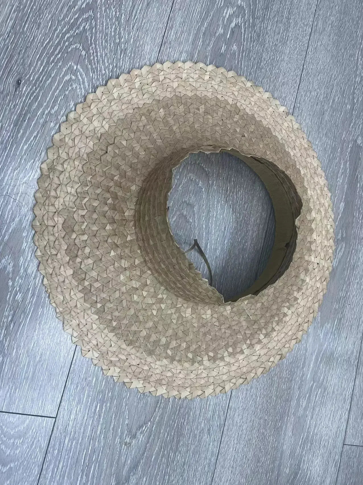 Fashion Summer UV Protection Sunscreen Large Empty Top Straw Hat Wide Brim Beach Hat Floppy Breathable Pography Sun Hat 250313