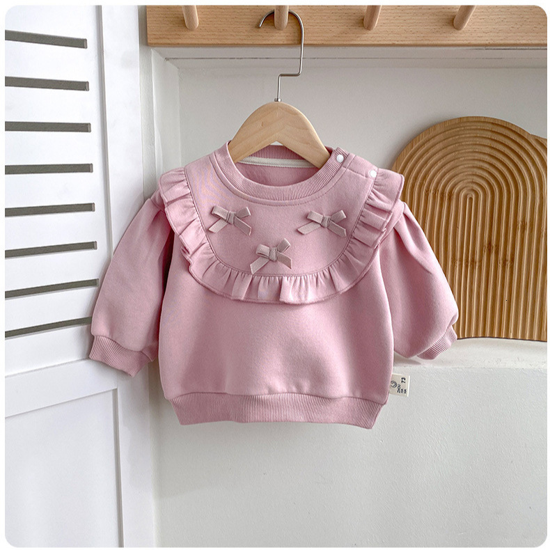 Ddmyshoesvip Baby Hoodies Baby Clothes Female Babies Little Girls And Autumn Seasons One Year Old Fashion Spring Style Western Style Tops