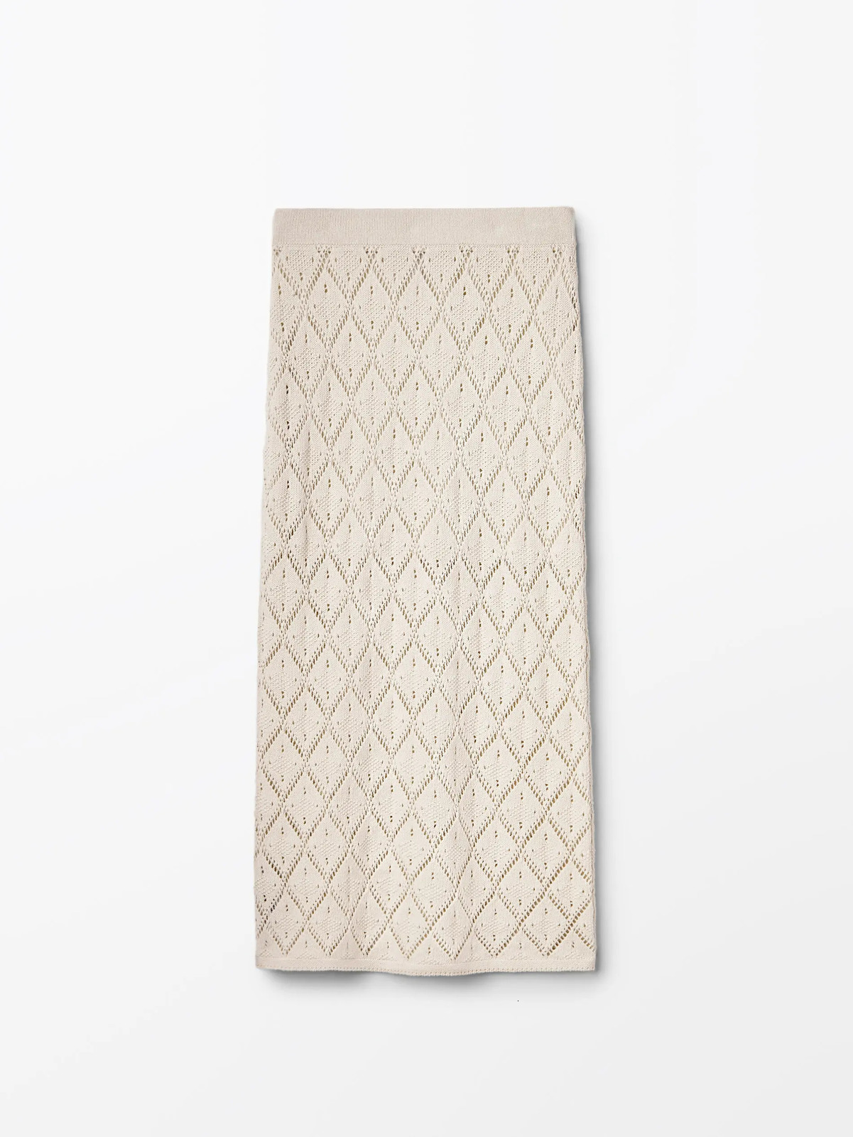 Ethereal MD style of Womens casual Slimfit and flowy long crocheted hollowout skirt 250310