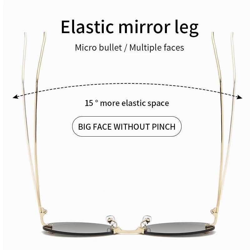 1PC Riml round frame womens diamond-encrusted metal fashion sunglasses Outdoor holiday street photo glasses W250315