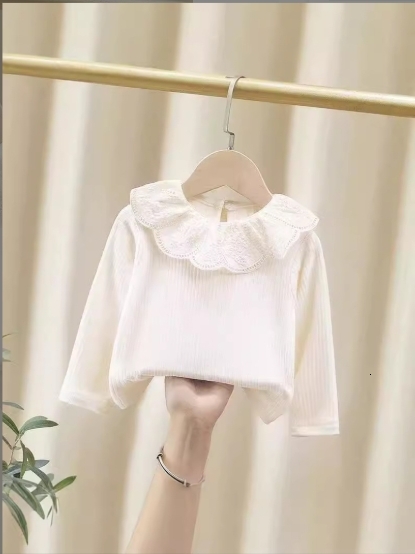 Ddmyshoesvip Women S Treasure Bottom Shirt Spring And New Style Doll Collar Children S Autumn Clothing Baby Interior Top For Girls