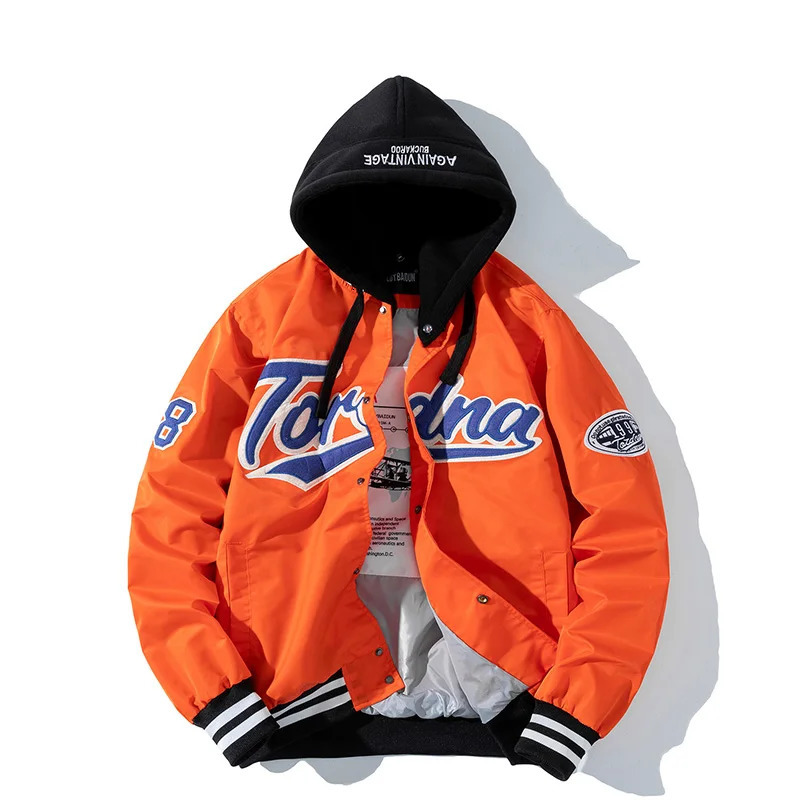 Hip hop baseball jacket mens ed letter streetwear fashionable retro windproof spring and autumn couple 250313