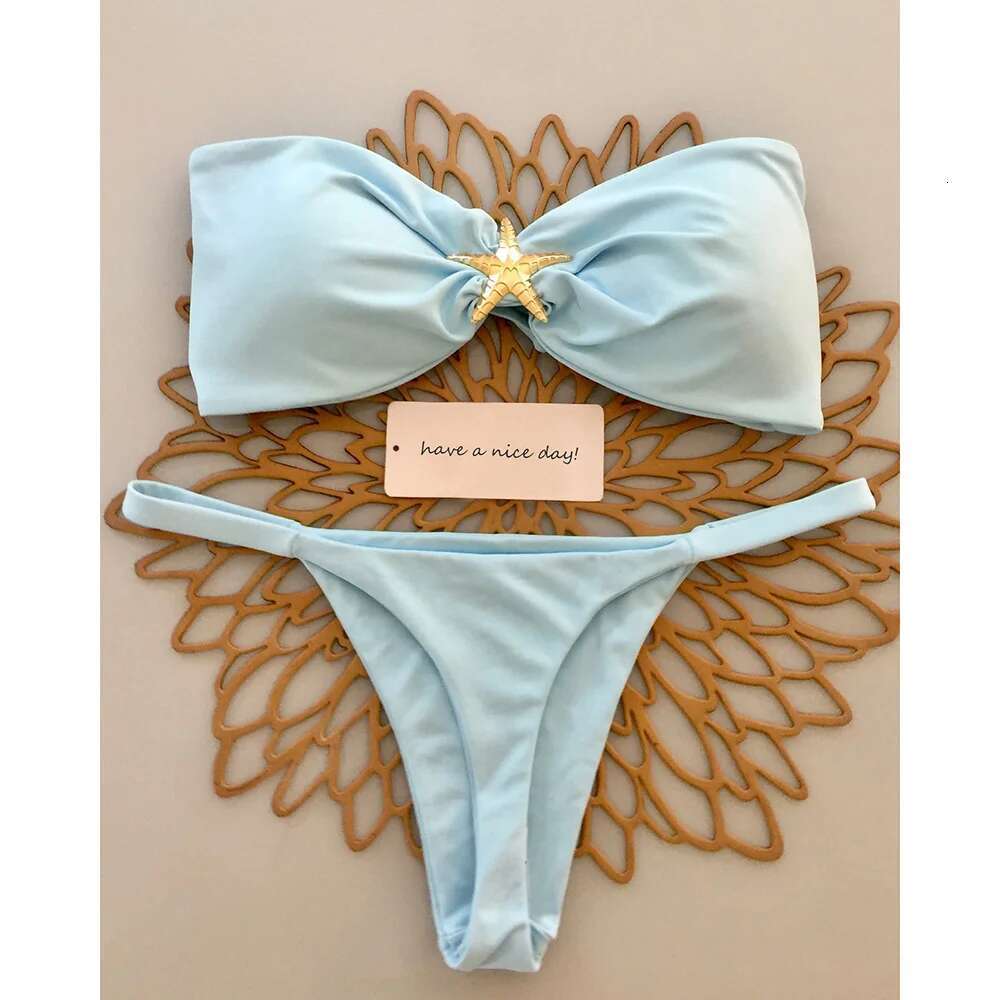 Push on bikini 2025 sexy women's swimsuit women's swimsuit mini bikini set swimsuit Brazilian headband bikini