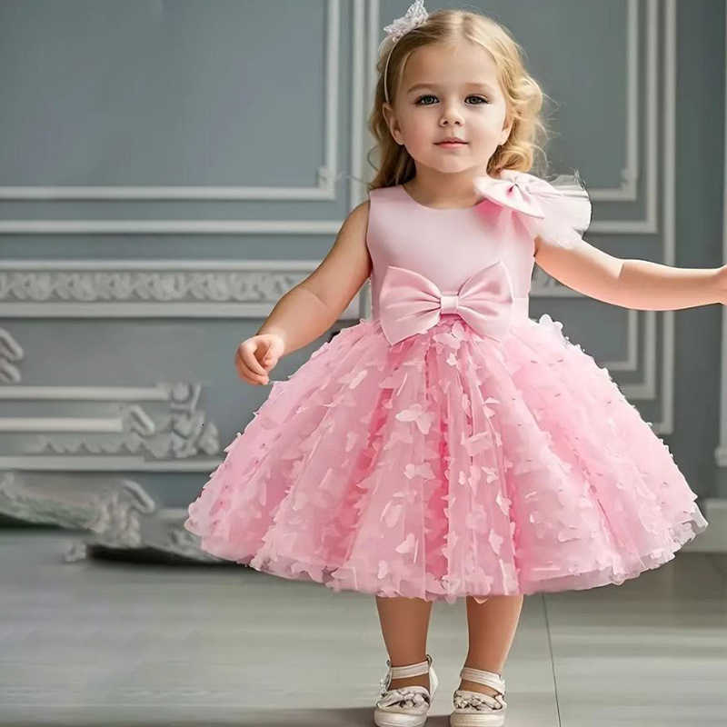 Girl's Dresses Girl's slanted shoulder dress, little host's performance dress, girl's dress, princess dress