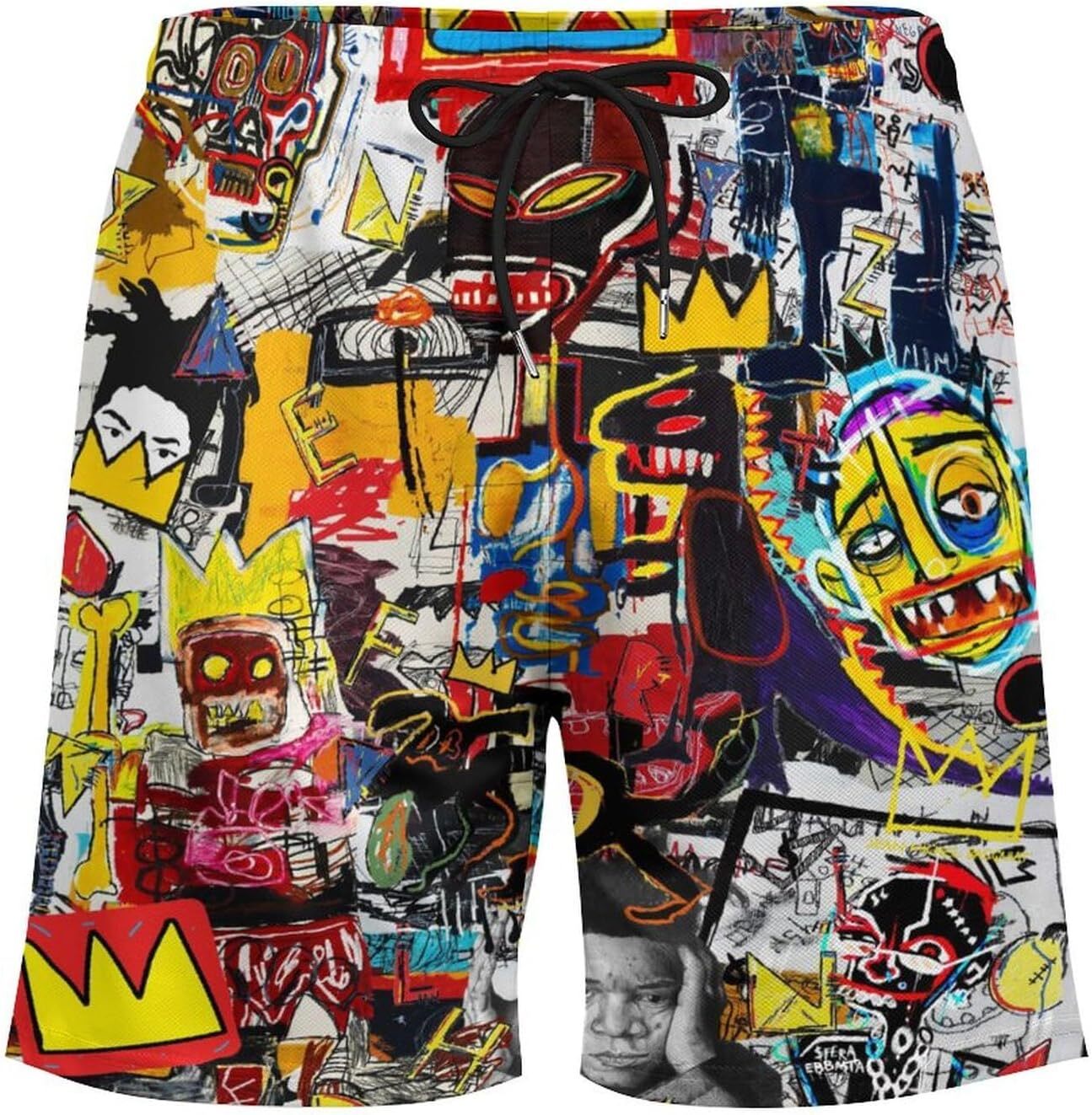 Mens Swim Trunks with Compression Swimwear 3D Printed Drawstring Beach Short printing printing