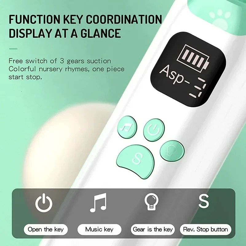 Electric baby nose cleaner with 3 silicone tips adjustable suction electric childrens nose sprayer safe convenient and low noise 250314