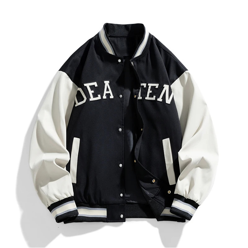 Plus Size 8XL 9XL 10XL Mens school team jacket baseball stand collar long sleeved mens casual largesized clothing 250312