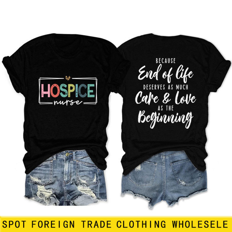 Double Sided Printed Casual Short Sleeves Because The End Of Life Desires Round Neck T-Shirt