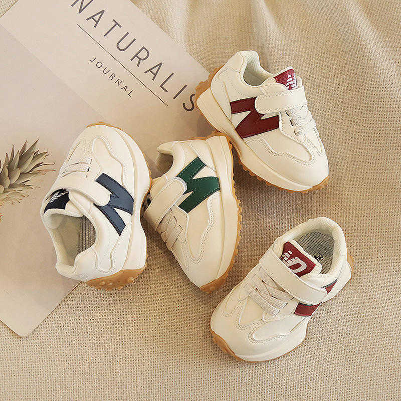 Athletic Outdoor Baby shoes spring and autumn anti slip soft soled walking shoes baby girl childrens sports shoes boys winter suede dad shoesY250314G5