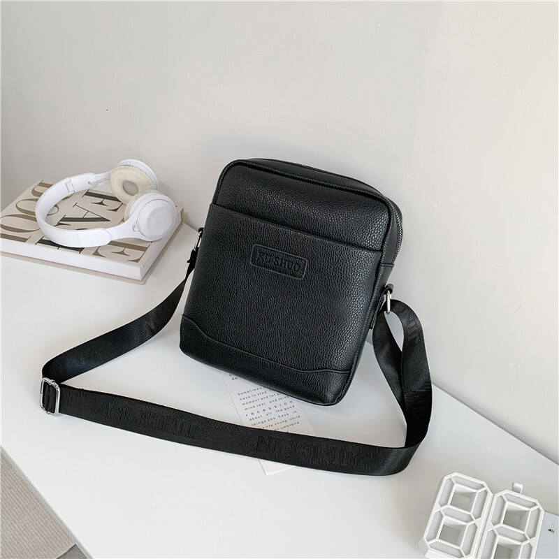 Men's backpack casual single crossbody PU leather business small shoulder trendy fashion large capacity multi compartment men's designer bag