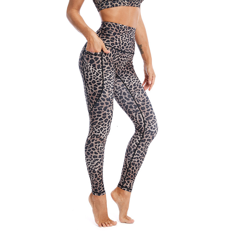 New clothes for women, tight fitting high waisted hip lifting sports and fitness pants, no awkward lines, nude printed yoga pants tracksuit