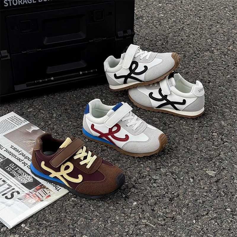 Athletic Outdoor Childrens Forrest Gump shoes 2025 spring new sports shoes breathable real soft leather mens shoes anti slip trendy brand girls shoesY