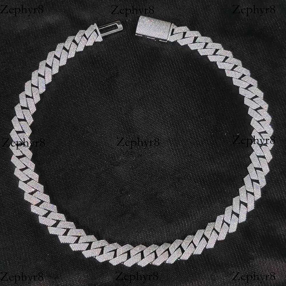 2025 New model 15mm 4 Rows CZ iced Box Buckle man hip hop necklace bg full dia miami cuban k chain Jewelry