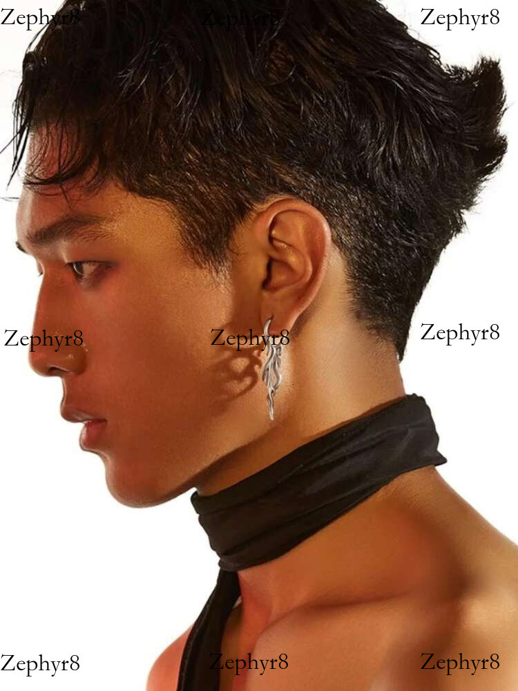 2025 New model Y2k Gothic Flame Thorn Drop Men Women Hip Hop Punk Fashion Geometric Earrings Party Titanium Steel Jewelry Gift